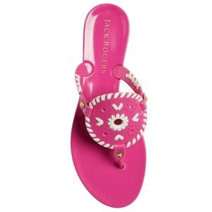 Jack Rogers Georgica Jelly Hot Pink Sandals
